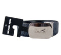 Michael Kors Men’s Reversible Cut-to-size Singature Canvas Plaque Belt Pale Blue Size 48