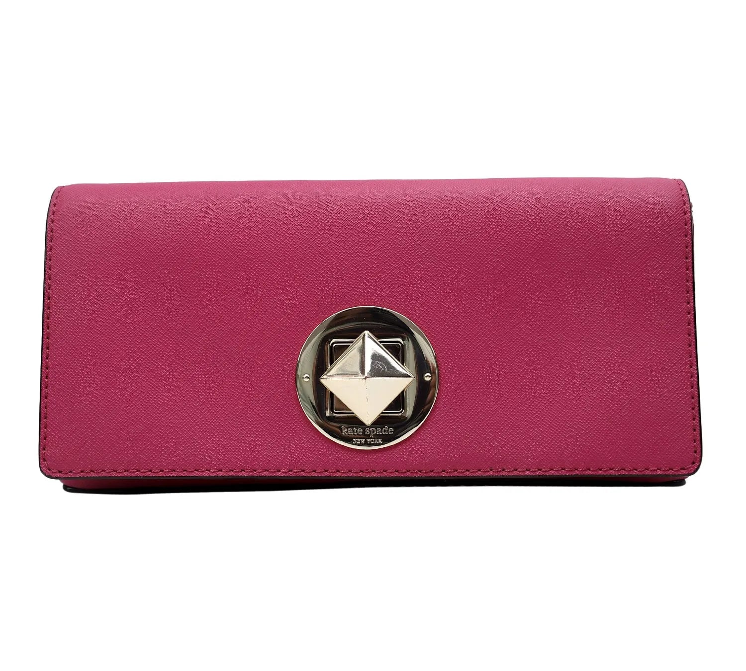 Pre-Loved Kate Spade Dark Pink Leather Clutch – Shop This Chic Pre-Owned Designer Bag Today!