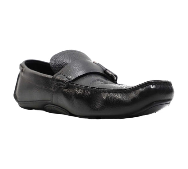 Black Leather Gancini Loafers Size 8.5 - UK