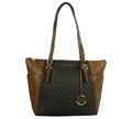 Pre-Loved Michael Kors Charlotte Large Logo and Leather Top-Zip Tote Bag