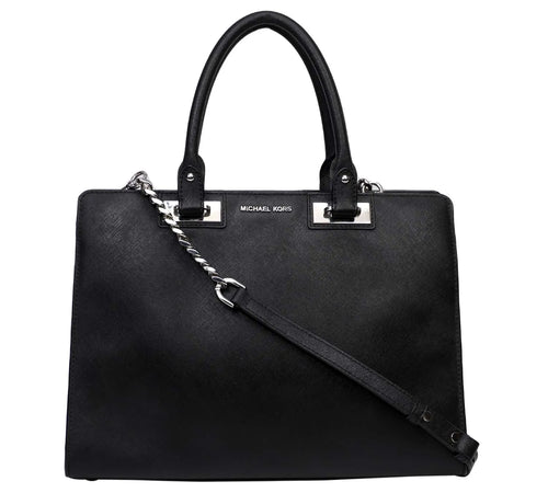 Pre-Loved Michael Kors Black Leather Large Quinn Satchel