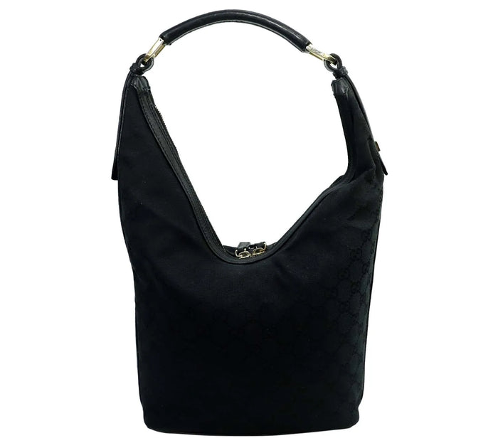Black GG Canvas Hobo