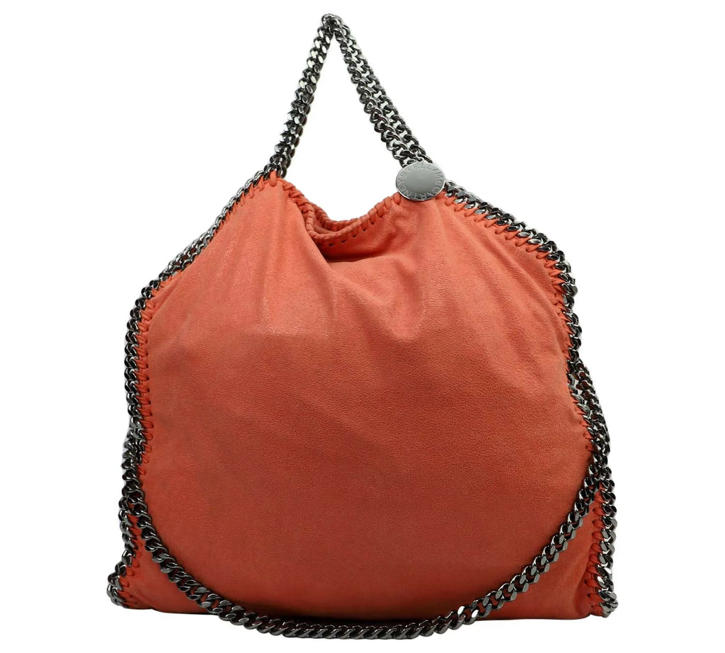Pre-Loved Stella McCartney Coral Faux Leather Small Falabella Tote | Authentic Pre-Owned Stella McCartney Handbag