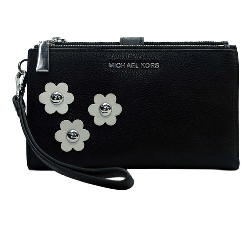 Pre-Loved Michael Kors Black Applique Smartphone Wristlet | Authentic Pre-Owned Michael Kors Handbag