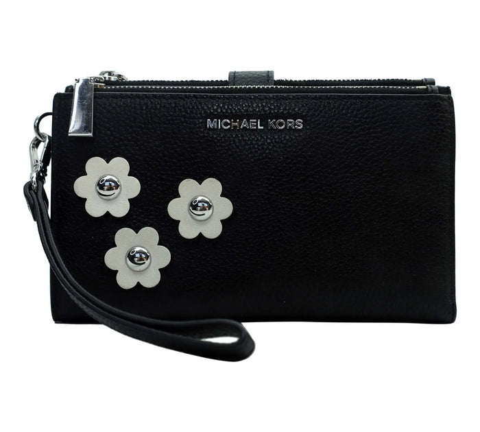 Black Applique Smartphone Wristlet