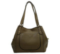 Pre-Loved Michael Kors Brown Molly Large Pebbled Leather Tote Bag | Authentic Pre-Owned Michael Kors Handbag