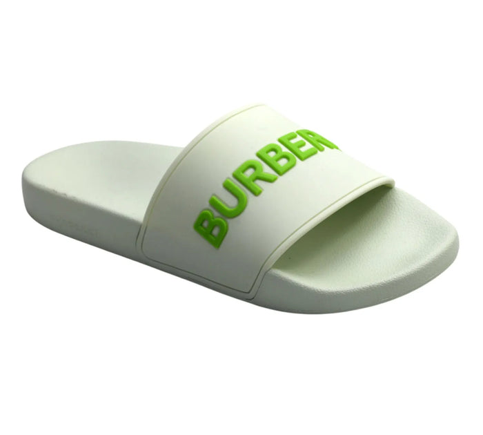 Green Rubber Logo Embossed Slides Size 40