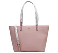 Pre-Loved Tory Burch Emerson Pink Saffiano Leather Medium Tote Bag | Authentic Pre-Owned Tory Burch Handbag