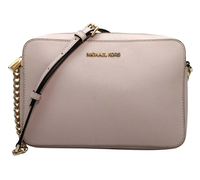 Pink Jet Set Small Saffiano Leather Crossbody Bag