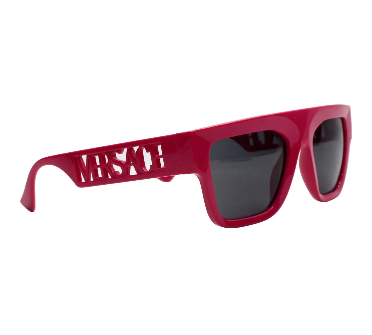 Pre-Loved Versace Hot Pink Cutout Logo Fuchsia Sunglasses – Authentic Pre-Owned Designer Eyewear