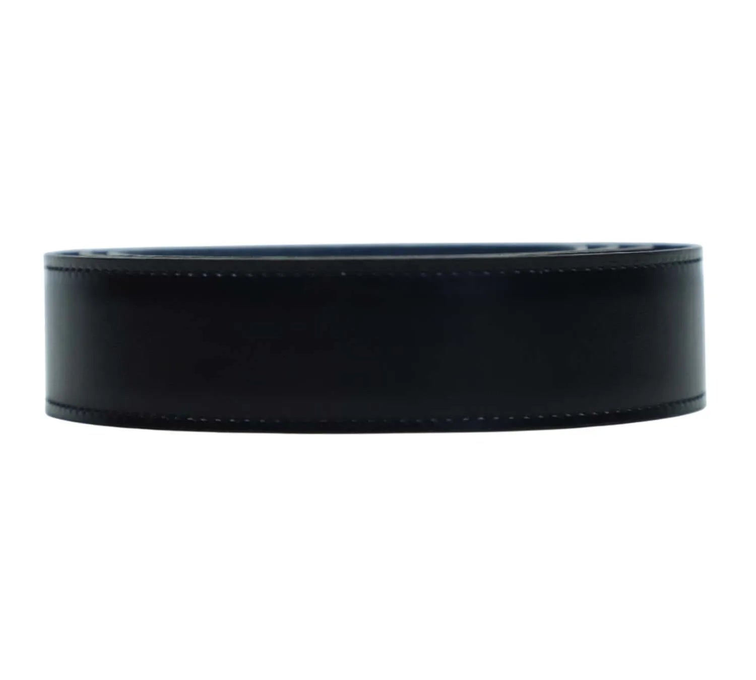 Pre-Loved Hermès Reversible Belt – Black & Blue, Size 104 cm, Authentic Pre-Owned Designer Accessory