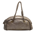 Pre-Loved Chanel Metallic Gold Leather Medium Chain-Trim Luxe Ligne Bowler Bag – Authentic Pre-Owned Designer Handbag