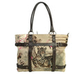 Pre-Loved Salvatore Ferragamo Medium Tote – Brown Tiger Print Nylon, Authentic Pre-Owned Designer Bag
