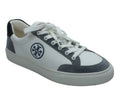 Pre-Loved Tory Burch T Logo Color Block Sneakers – Suede & Calf Leather, Size 9 M, Authentic Pre-Owned Designer Shoes