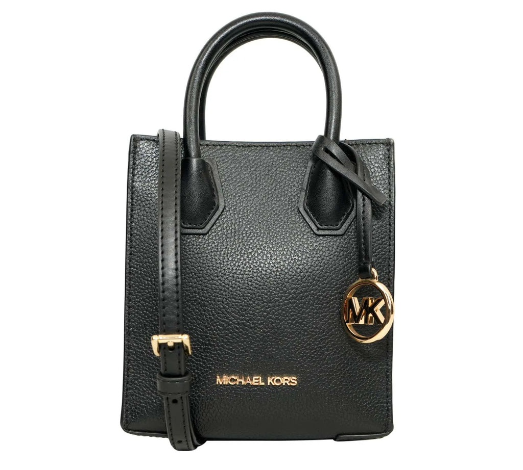 Pre-Loved Michael Kors Crossbody – Black Mercer Extra-Small Pebbled Leather