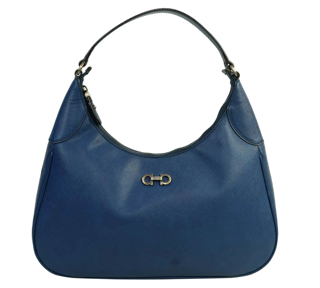 Pre-Loved Ferragamo Bag – Blue Gancini Romana Hobo