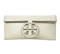 Pre-loved Tory Burch White Miller Leather Clutch
