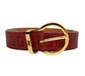 Pre-loved Fendi Red Logo Belt Size 95 cm,
