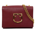 Pre-loved Furla Red Viva Mini Pochette Chain Leather Crossbody Shoulder Bag,