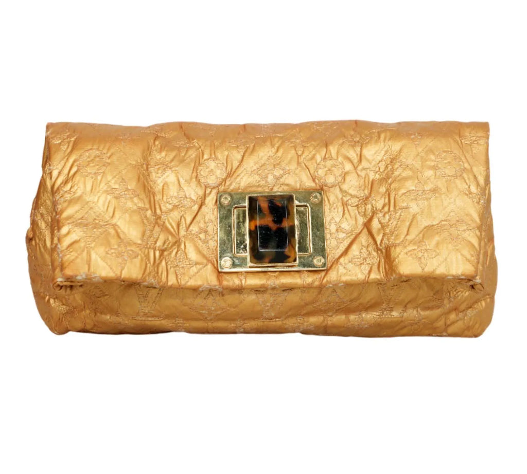 Pre-loved Louis Vuitton Gold Monogram Jacquard Pochette Altair Clutch Bag,