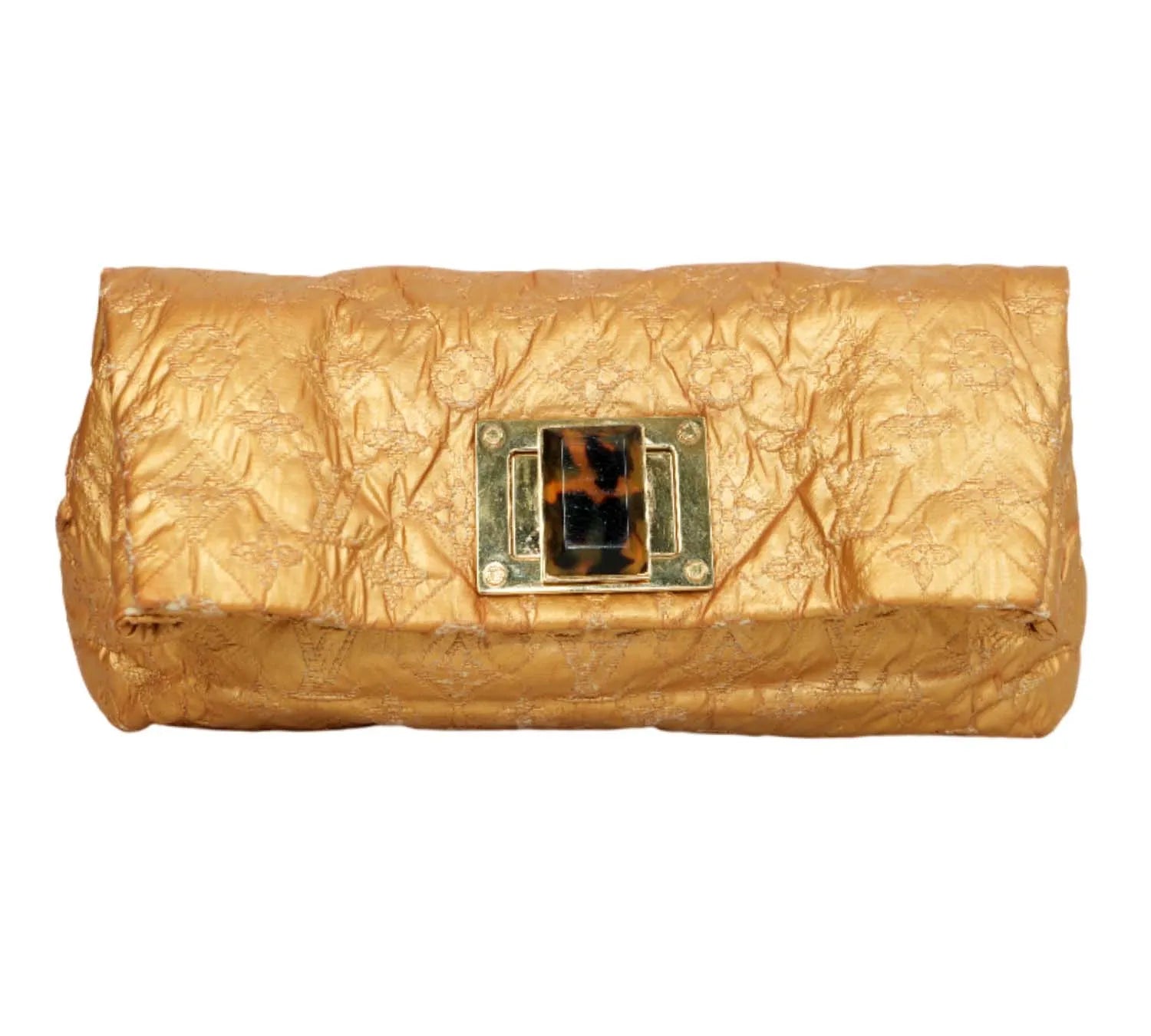 Pre-loved Louis Vuitton Gold Monogram Jacquard Pochette Altair Clutch Bag,