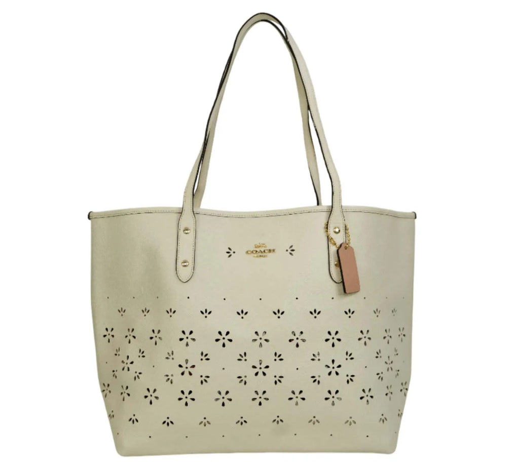 Pre-loved Coach White City Large Tote,