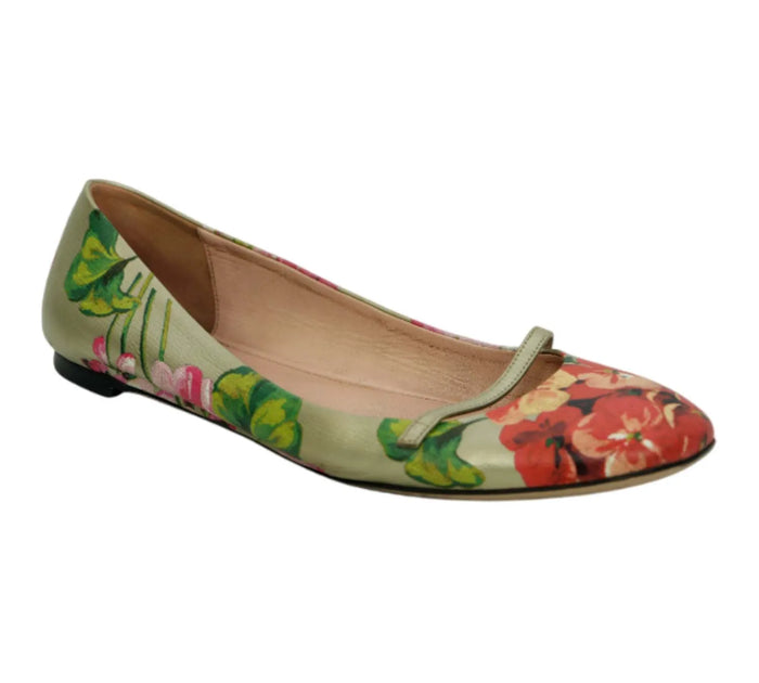 Multicolor Blooms Ballet Flats Size 37 - Eur