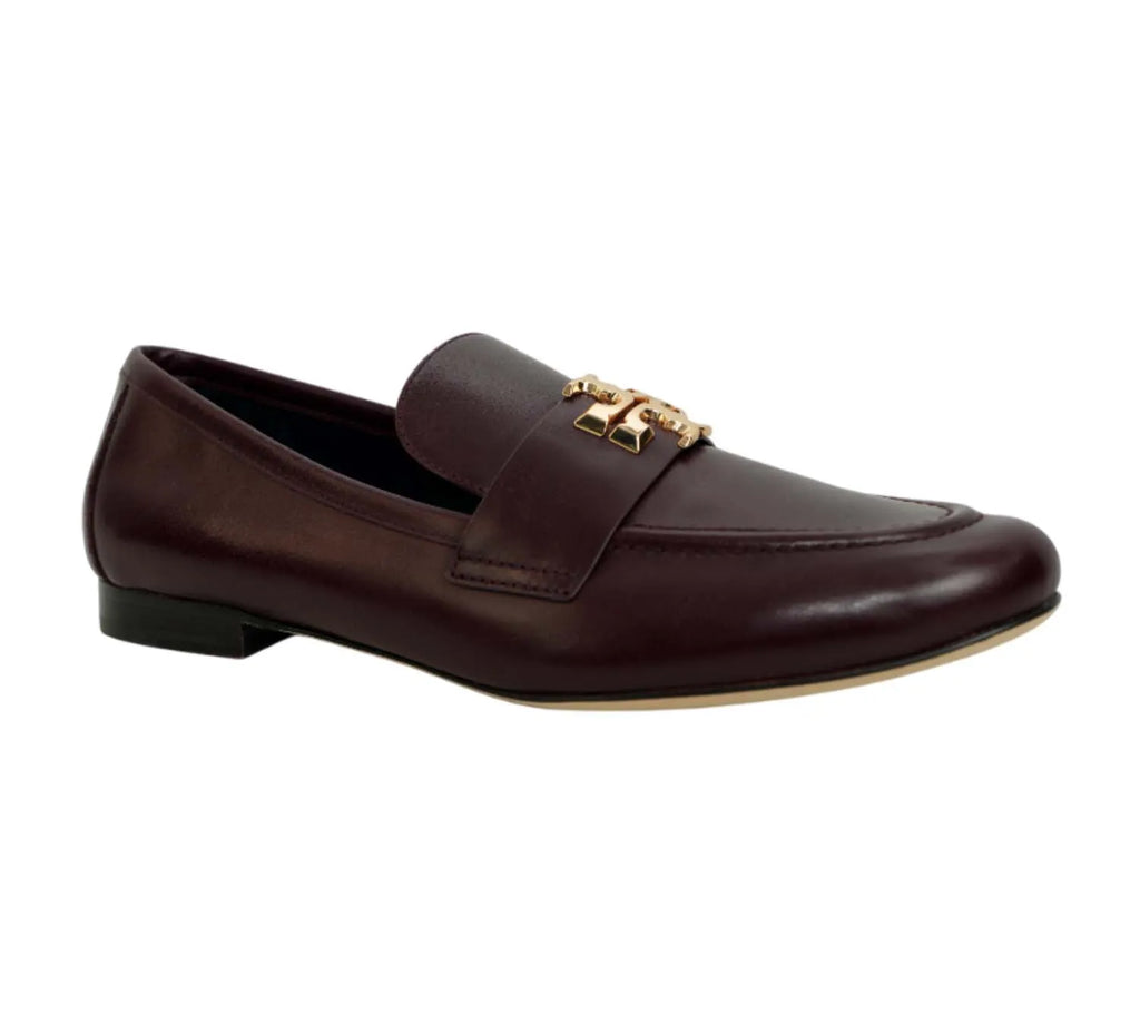 Pre-loved Tory Burch Dark Maroon Eleanor Loafers,