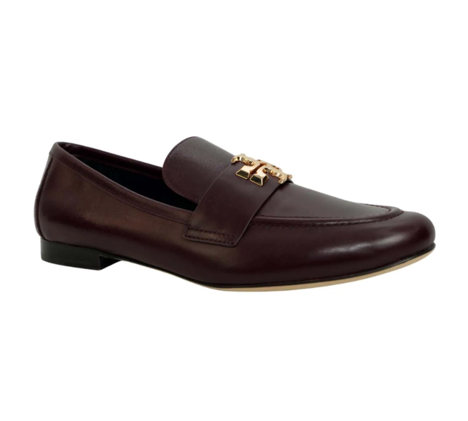 Pre-loved Tory Burch Dark Maroon Eleanor Loafers,