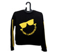 Pre-owned Karl Lagerfeld Kids Black Smiley Sweatshirt Size 12