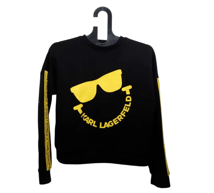 Kids Black Smiley Sweatshirt Size - 12