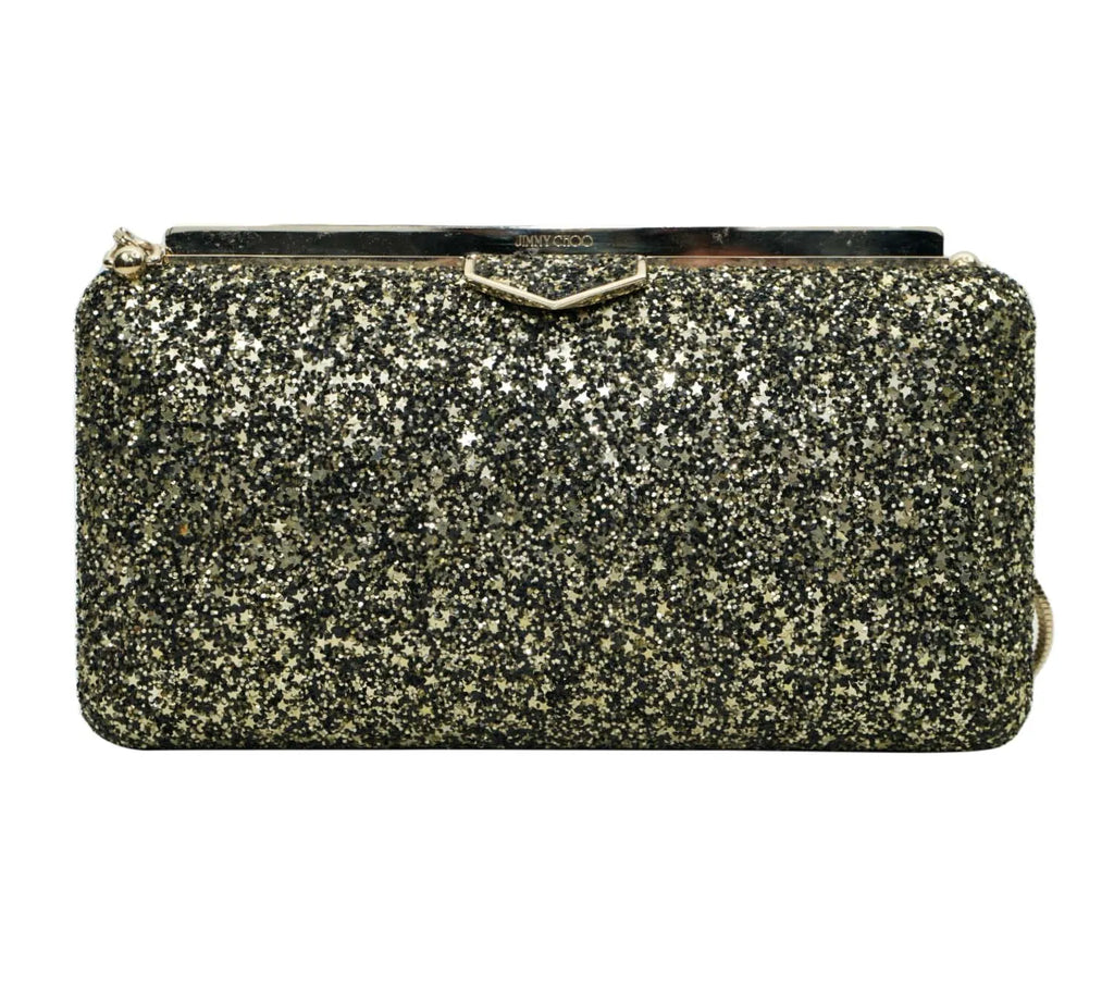 Pre-owned Jimmy Choo Coarse Glitter Clutch