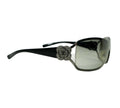 Pre-owned Chanel Black & Silver Camellia Sunglasses