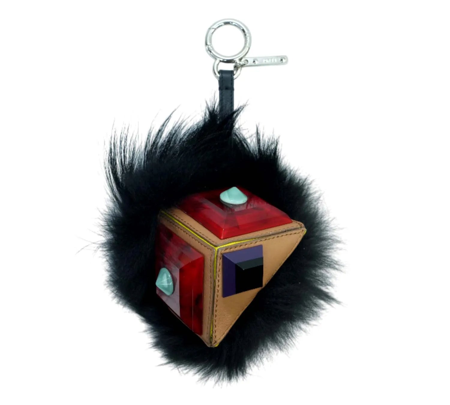 Pre-owned Fendi Monster Bug Geny Fox Fur Bag Charm