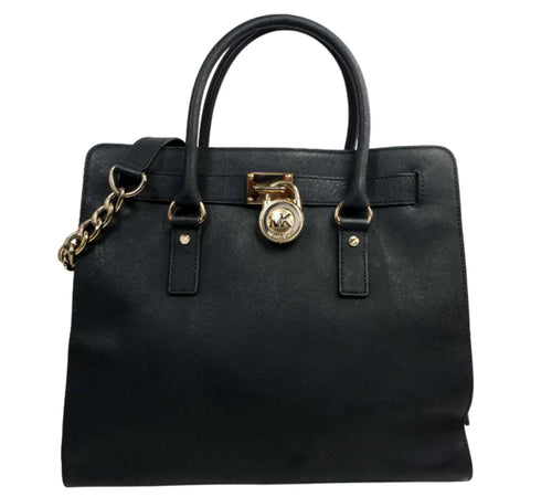 Pre-owned Michael Kors Black Large Hamilton Bag