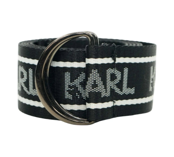 Women's D-Ring Logo Print Web Belt Size - 117 Cm