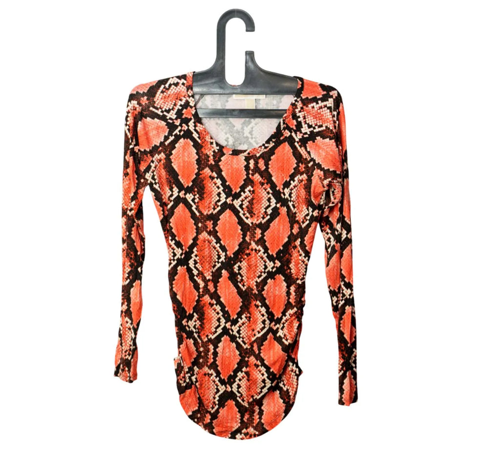 Pre-owned Michael Kors Python Print Top Size XS
