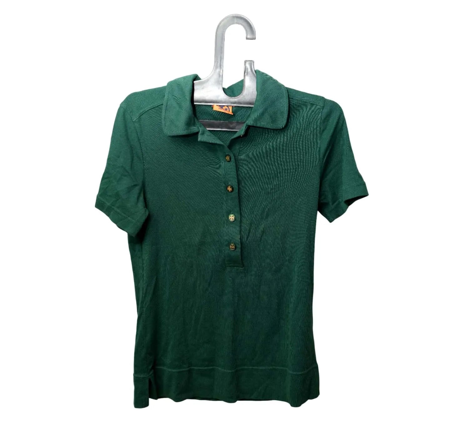 Pre-owned Tory Burch Green Polo T-Shirt Size S