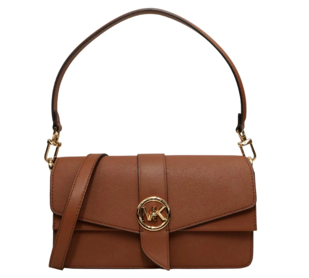 Pre-owned Michael Kors Greenwich Medium Saffiano Leather Shoulder Bag
