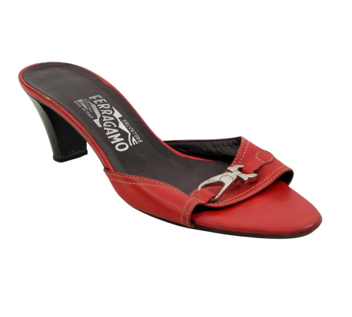 Red Slingback Sandals Size - 7 US