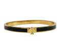 Kate Spade Black & Gold Enamel Hinged Bracelet