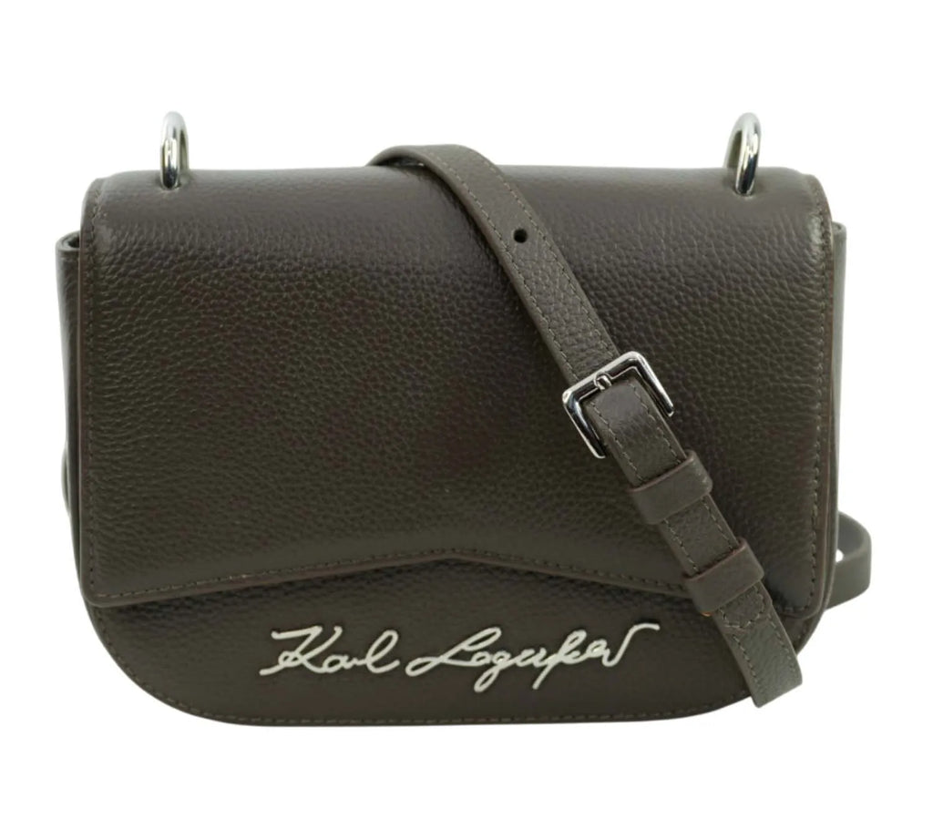 Pre-owned Karl Lagerfeld Dark Brown Leather Shoulder Bag