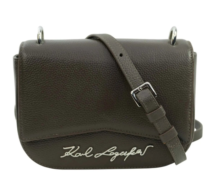 Dark Brown Leather Shoulder Bag