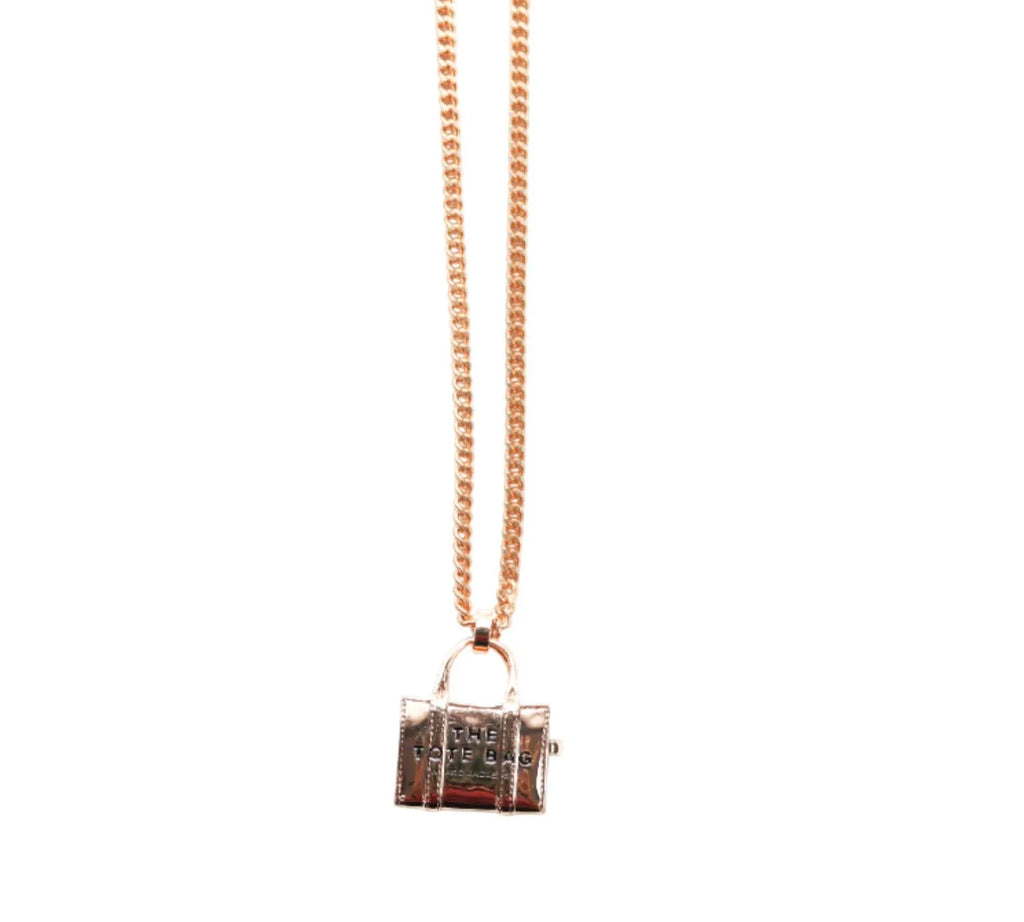 Marc Jacobs The Tote Bag Rose Gold Necklace