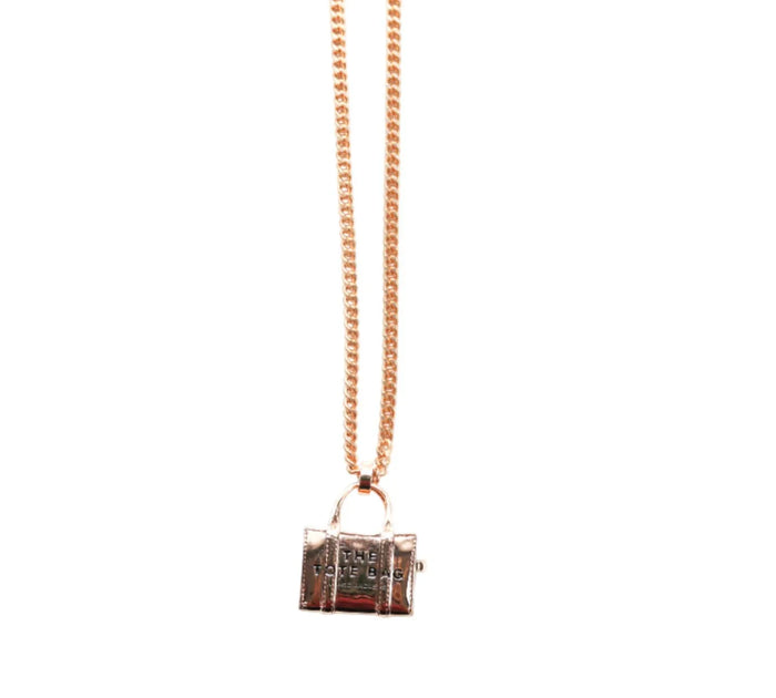 The Tote Bag Rose Gold Necklace