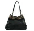 Pre-owned Coach Turnlock Edie Shoulder Bag in Colorblock & Snakeskin Detail