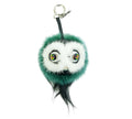 Pre-owned Fendi Green Cucaoo Mohawk Mink Fur Monster Bag Bug Charm
