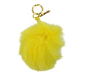 Pre-owned Fendi Pompom Yellow Fur Bag Charm