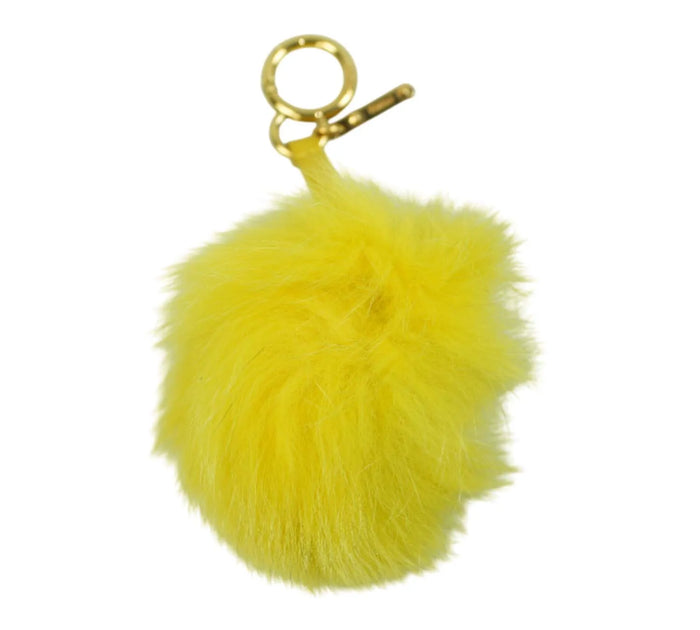 Pompom Yellow Fur Bag Charm