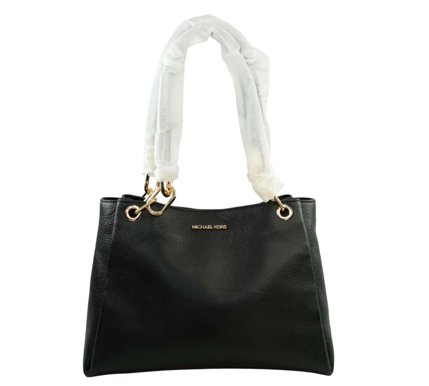 Pre-owned Michael Kors Black Trisha Pebbled Leather Shoulder Bag